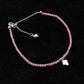 Natural 2.5mm Pink Chalcedony Beaded 8" Bracelet