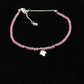 Natural 2.5mm Pink Chalcedony Beaded 8" Bracelet