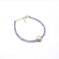 8" Natural Tanzanite & Diamond 925 Silver – Handmade Bracelet