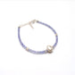 925 Sterling Silver Tanzanite & Diamond Beaded Bracelet