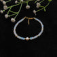 925 Silver 8 Inch Bracelet with 4mm Natural Ethiopian Opal & 6mm Freshwater Pearl