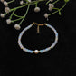 Ethiopian Opal & Pearl Beaded Bracelet, 925 Sterling Silver Jewelry. Gift for Her