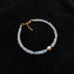 925 Silver 8 Inch Bracelet with 4mm Natural Ethiopian Opal & 6mm Freshwater Pearl
