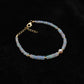 Handmade 8-Inch Silver Bracelet 4mm Natural Ethiopian Opal Beads 6mm Freshwater Pearls