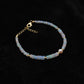 925 Sterling Silver Ethiopian Opal & Pearl Beaded Bracelet