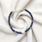 925 Sterling Silver Blue Sapphire & Pearl Bracelet – Minimalist Gift for Her
