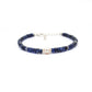 925 Sterling Silver Blue Sapphire & Pearl Bracelet – Minimalist Gift for Her