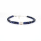 925 Silver Blue Sapphire & Pearl Beaded Bracelet
