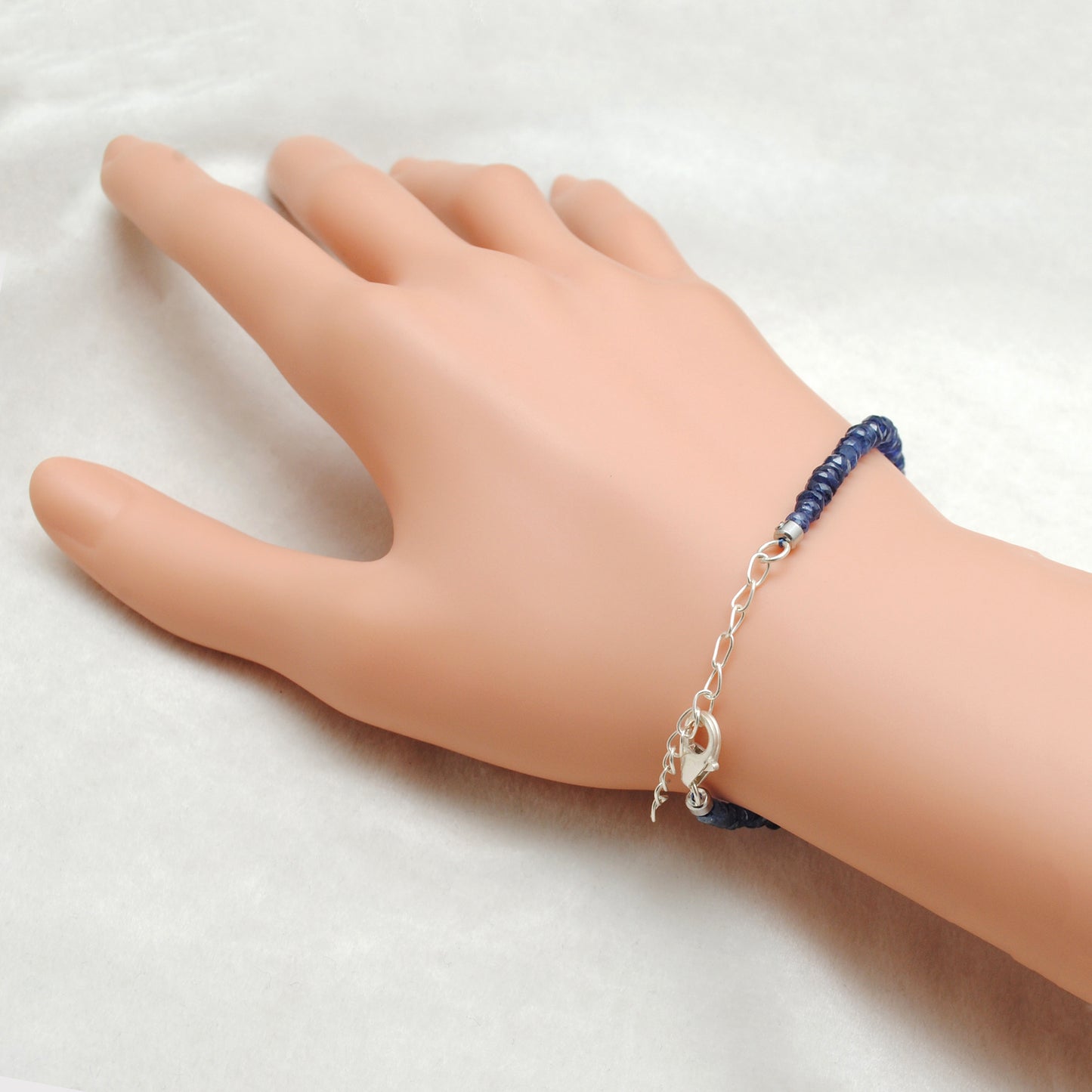 8-Inch 4.5mm Natural Kyanite & 6.5mm Pearl Bracelet for Women