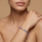 925 Sterling Silver Tanzanite & Pearl Bracelet – Elegant Blue & White Gemstone Jewelry Gift for Her