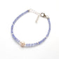 925 Sterling Silver Tanzanite & Pearl Bracelet – Elegant Blue & White Gemstone Jewelry Gift for Her