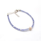 925 Sterling Silver Tanzanite & Pearl Bracelet – Elegant Blue & White Gemstone Jewelry Gift for Her