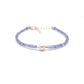925 Sterling Silver Tanzanite & Pearl Bracelet – Elegant Blue & White Gemstone Jewelry Gift for Her