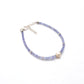 Handmade 8" Natural Tanzanite & Pearl Silver Bracelet