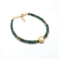 925 Sterling Silver Emerald & Diamond Beaded Bracelet – Elegant Gift for Her