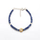 925 Sterling Silver Blue Sapphire & Diamond Bracelet – Dainty Gemstone Jewelry Gift