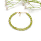 Natural Peridot Rondelle 5mm Faceted Beaded 8" Bracelet for Women