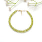 925 Sterling Silver Natural Peridot Beaded Bracelet – 8 Inch Gemstone Jewelry