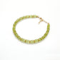 Natural Peridot Rondelle 5mm Faceted Beaded 8" Bracelet for Women