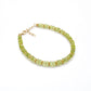 Natural Peridot Rondelle 5mm Faceted Beaded 8" Bracelet for Women