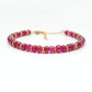 Natural 4.5-5.5mm Ruby Rondelle Beads 9" Bracelet for Women
