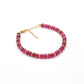 Natural 4.5-5.5mm Ruby Rondelle Beads 9" Bracelet for Women