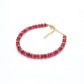 Natural 4.5-5.5mm Ruby Rondelle Beads 9" Bracelet for Women
