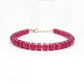8Inch Natural Ruby Bracelet for Women – 5-6mm Tyre Shape Plain Beads