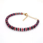 925 Sterling Silver Ruby & Multi-Sapphire Beaded Bracelet