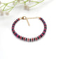 925 Silver Natural Ruby & Blue Sapphire Beaded Bracelet