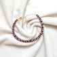 925 Silver Natural Ruby & Blue Sapphire Beaded Bracelet