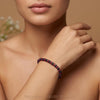 925 Sterling Silver Ruby & Multi-Sapphire Beaded Bracelet