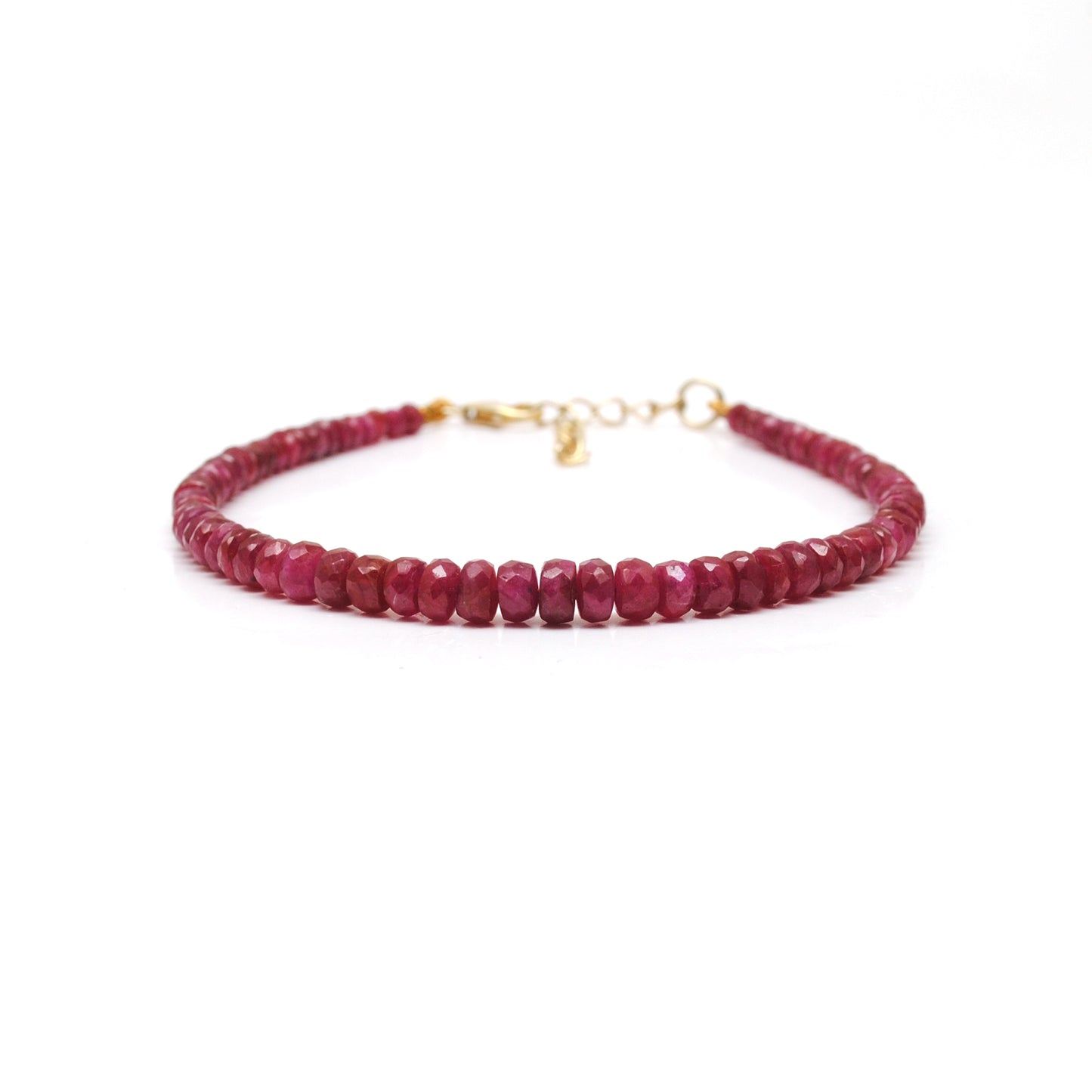 925 Sterling Silver Handmade Natural Ruby Bracelet for Women