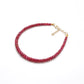 925 Sterling Silver Ruby Bracelet, July Birthstone Jewelry, Elegant Gift for Her