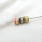 Sapphire Tsavorite Diamond Ruby Donut Silver Spacer Charm Beads Findings
