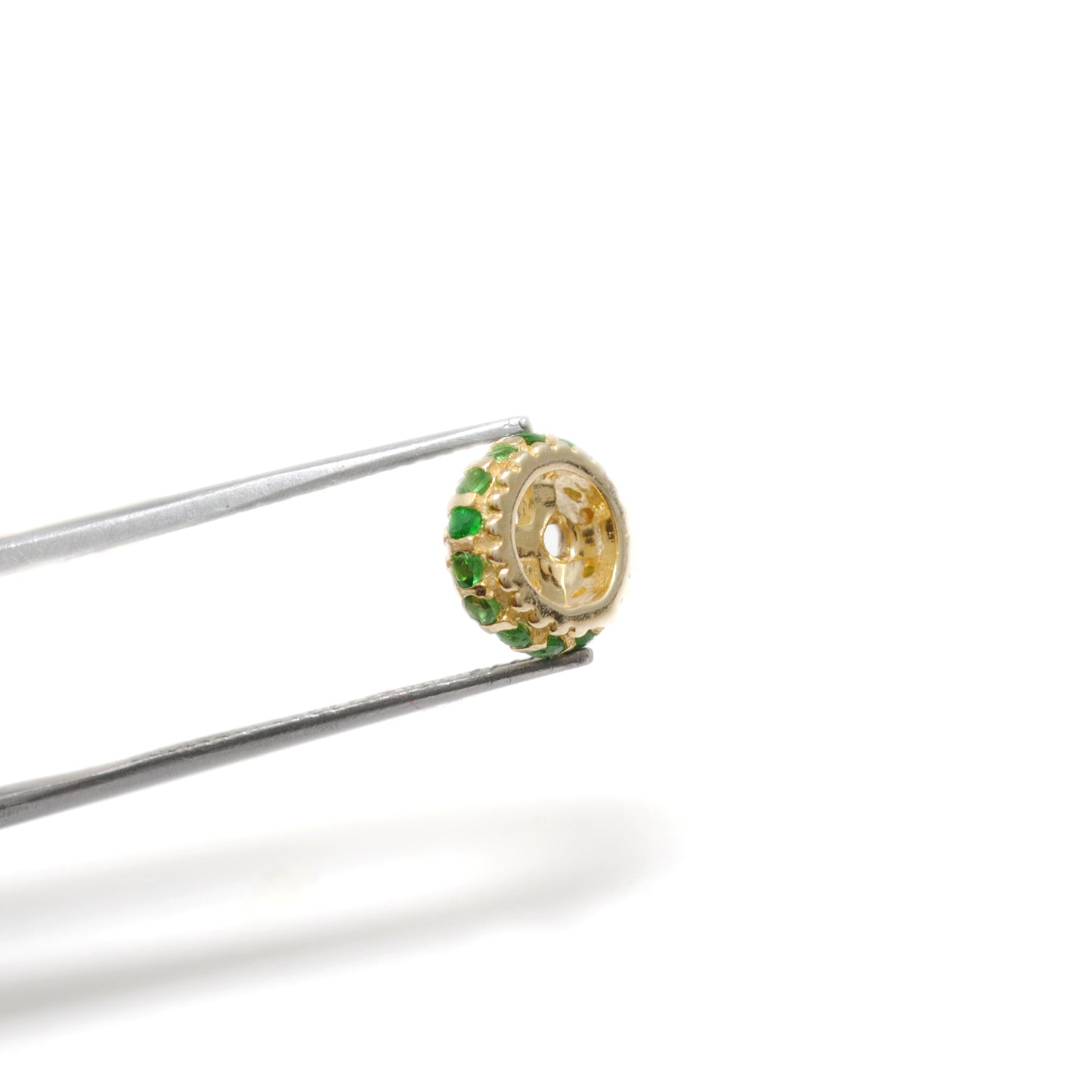9K 14K 18K Gold Ruby Sapphire Tsavorite Diamond Spacer Beads