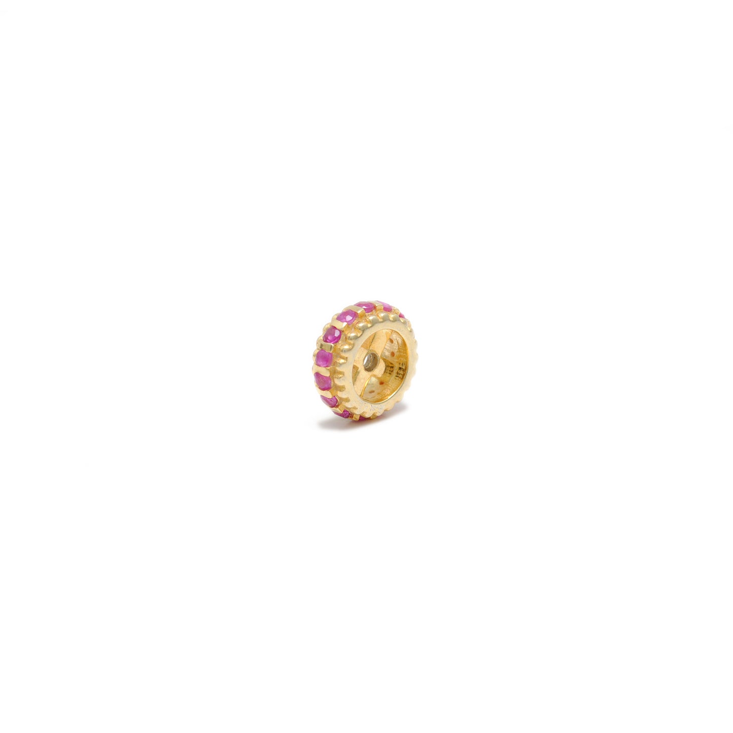 9K 14K 18K Gold Ruby Sapphire Tsavorite Diamond Spacer Beads