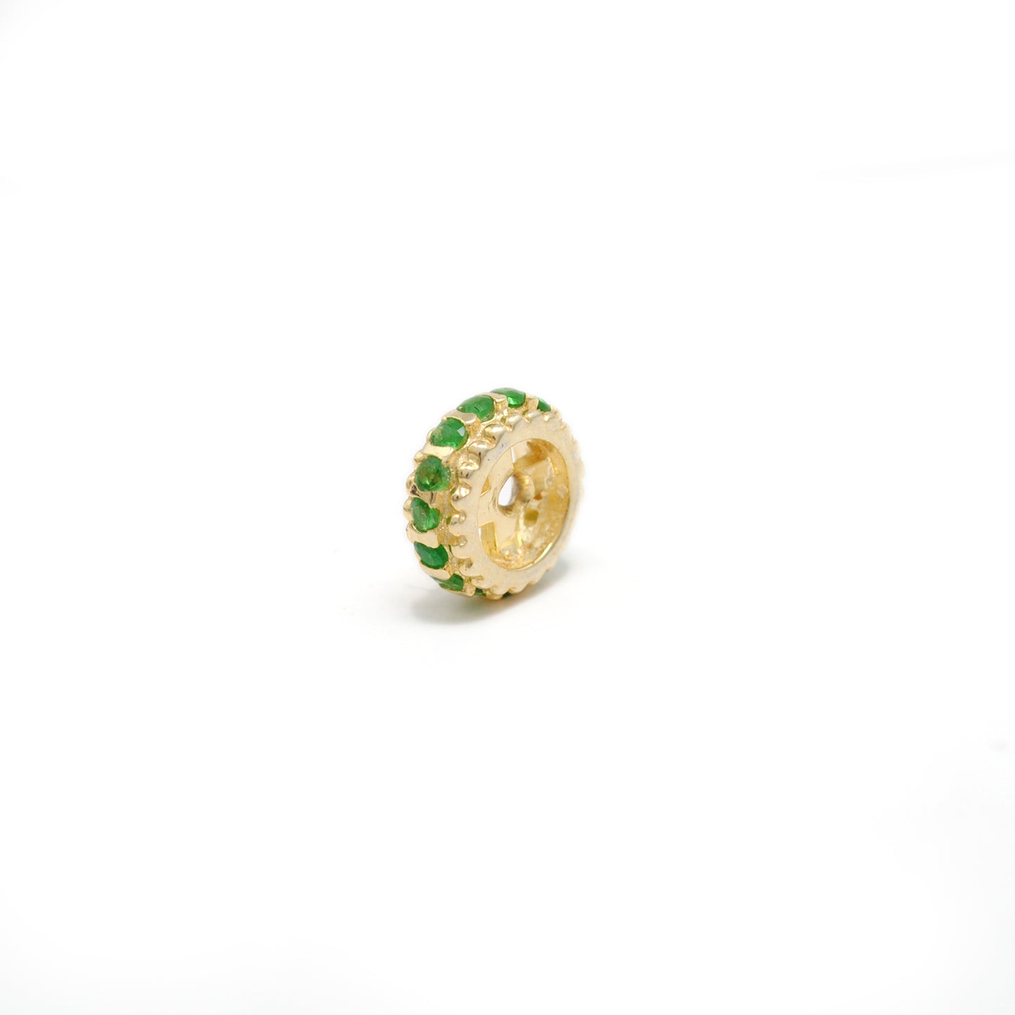 9K 14K 18K Gold Ruby Sapphire Tsavorite Diamond Spacer Beads