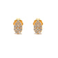 14k Yellow Gold Pave Diamond Stud Earrings - Sar Gems