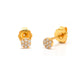 14k Solid Yellow Gold Pave Diamond Stud Earrings - Sar Gems