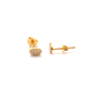 14k Yellow Gold Minimalist Diamond Stud Earrings - Sar Gems