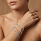 925 Sterling Silver Bracelet with Moonstone, Labradorite & Chalcedony Gemstone