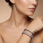 925 Sterling Silver Bracelet with Faceted Quartz & Multi Chalcedony | Handmade Gift