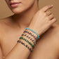 925 Sterling Silver Color Medley Gemstone Bracelet – Quartz & Chalcedony Mix