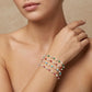 925 Sterling Silver Pearl with Multi-Gemstone Beaded Bracelet – Boho Jewelry