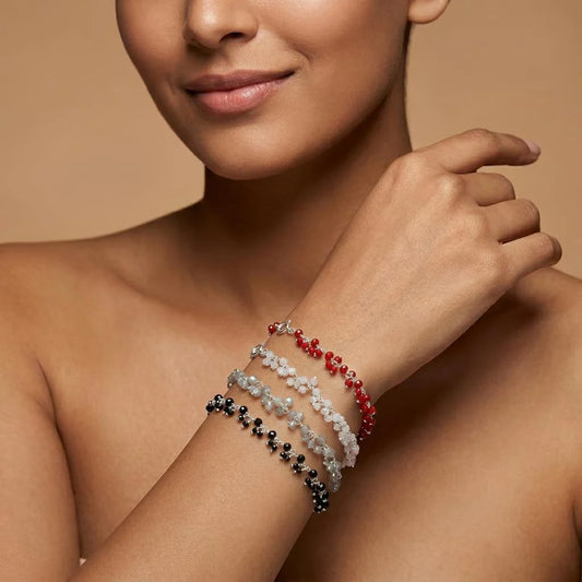 925 Sterling Silver Multi-Gem Bracelet – Moonstone, Chalcedony & More