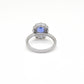 Blue Sapphire & CZ 18k Solid Gold Statement Ring – 7US