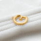 18k Solid Yellow Gold G Initial Letter Charm Pendant
