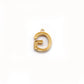 18k Solid Yellow Gold G Initial Letter Charm Pendant