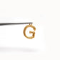 18k Solid Yellow Gold G Initial Letter Charm Pendant